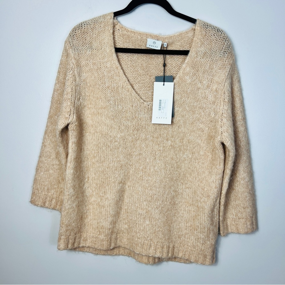 Kaffe KAalioma Smoke Gray Pullover sweater Wool Blend women size M - Picture 8 of 15